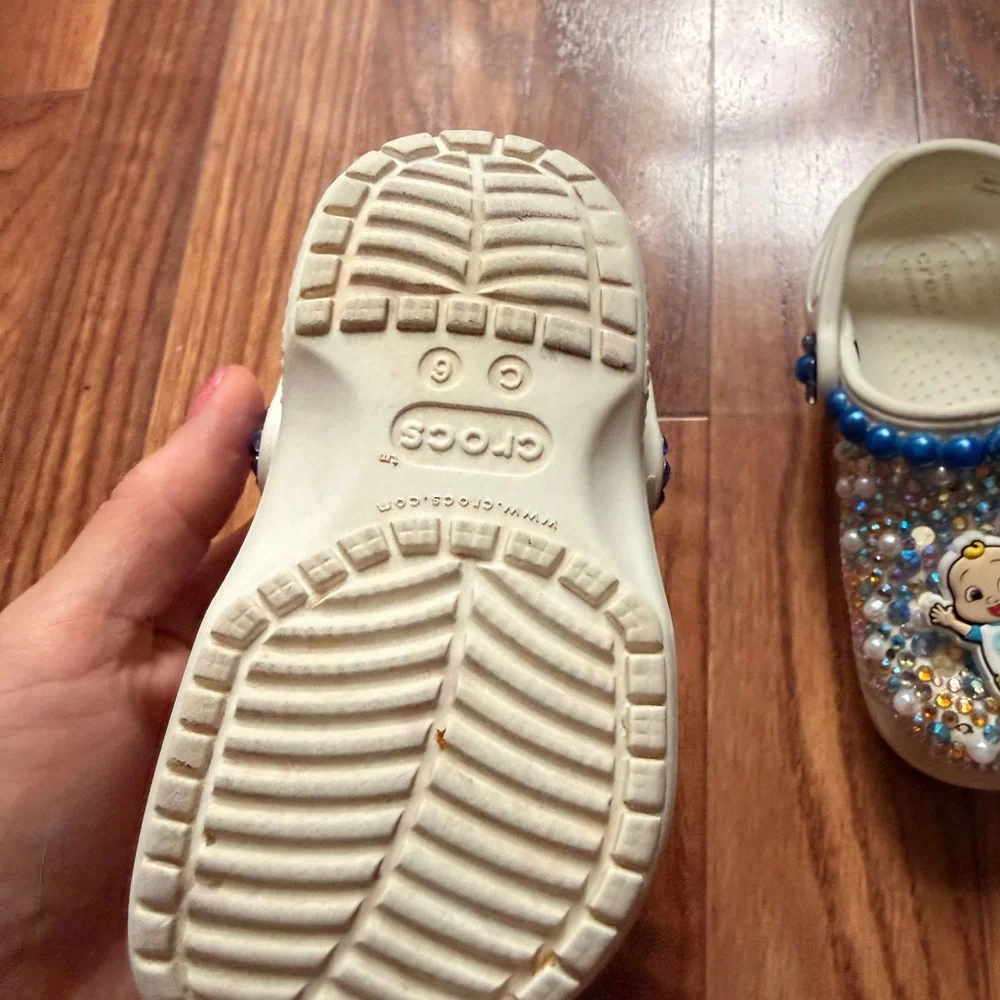 CROCS Kids Slippers with Beads and Cartoon Charms